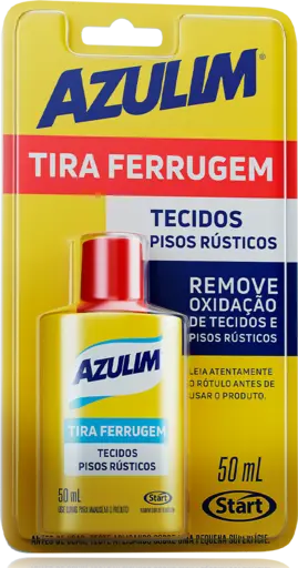 Embalagem original do produto Azulim Tira Ferrugem 50ml da Start Química